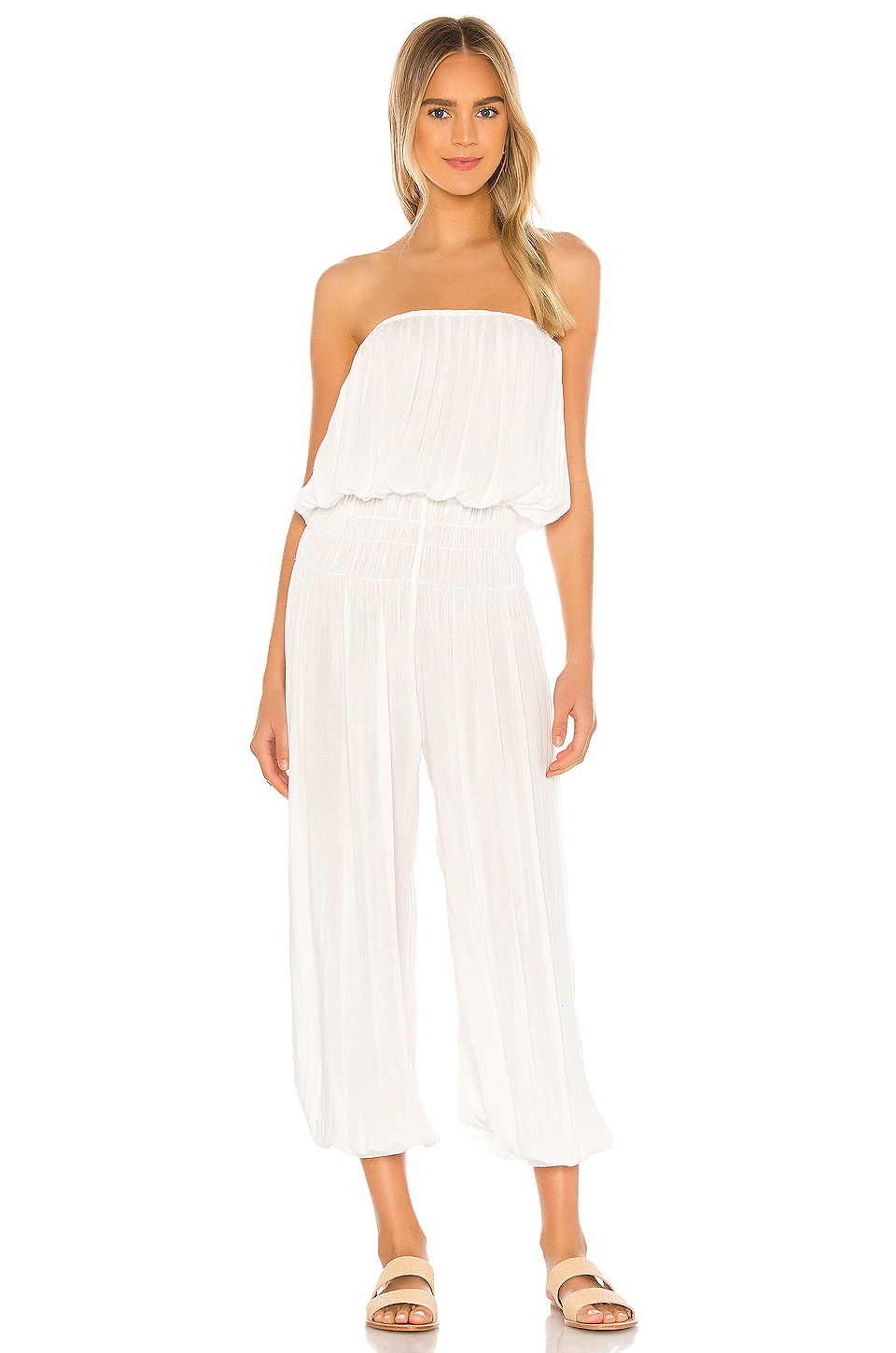 Deals 👏 Indah Seychelle Strapless Pleated Jumpsuit In Bone ✨