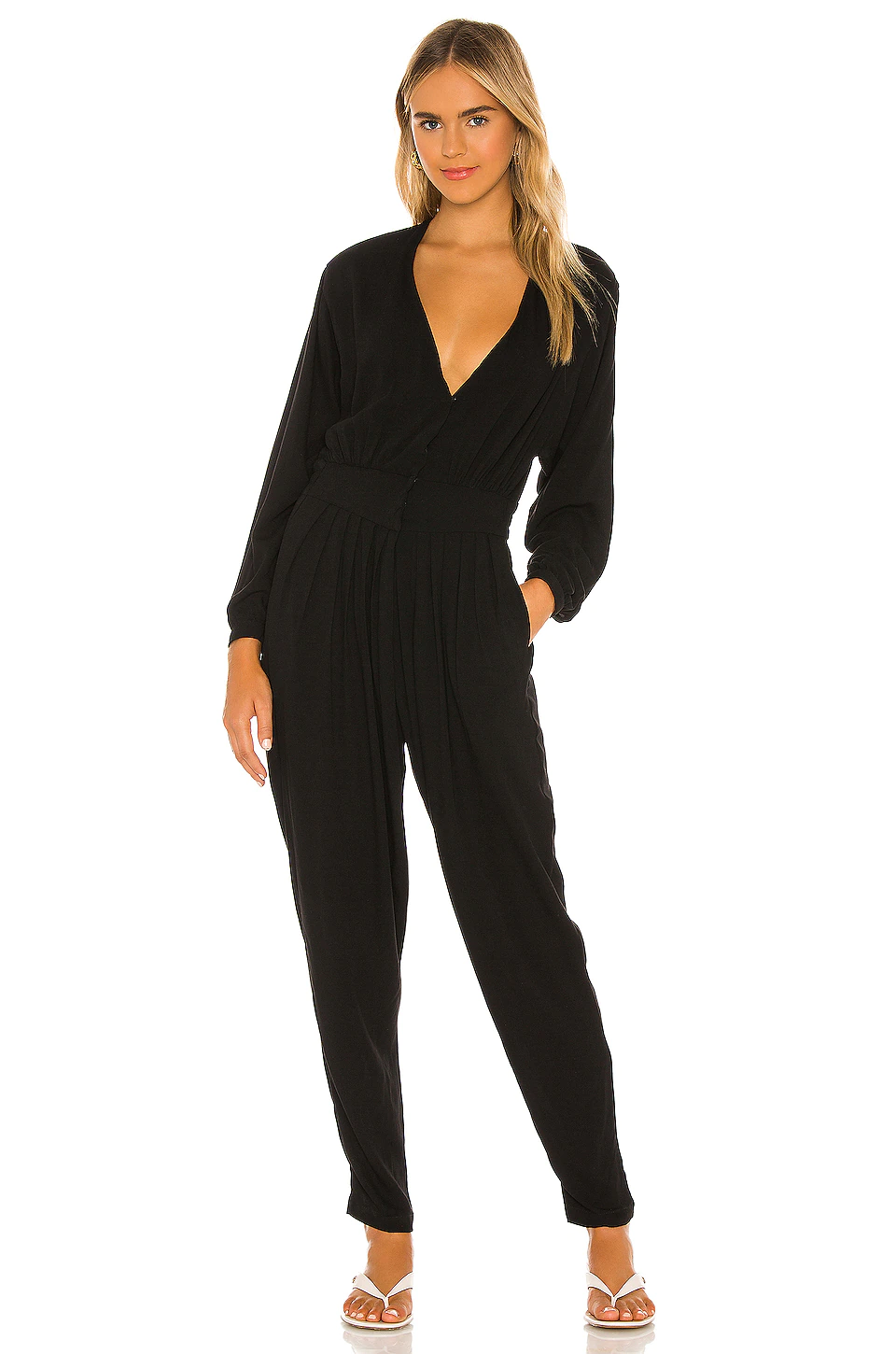 Best Pirce 🌟 Indah Gianyar Pleated Jumpsuit In Black ✔️