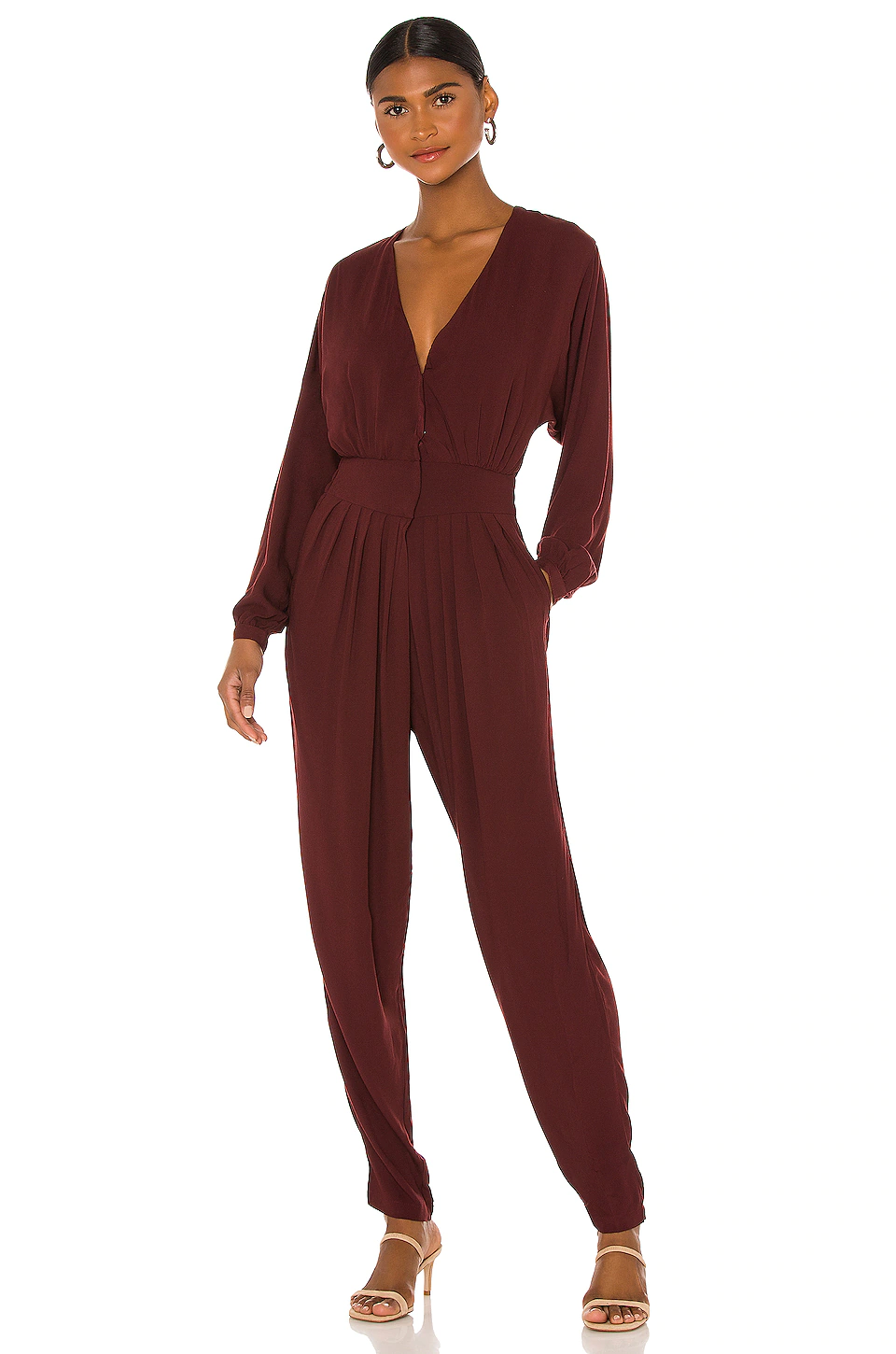 Best Sale 👍 Indah Gianyar Pleated Jumpsuit In Port 🤩