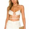 Best reviews of ⌛ Indah Cupid Tie Front String Bra Top In Ivory 🥰