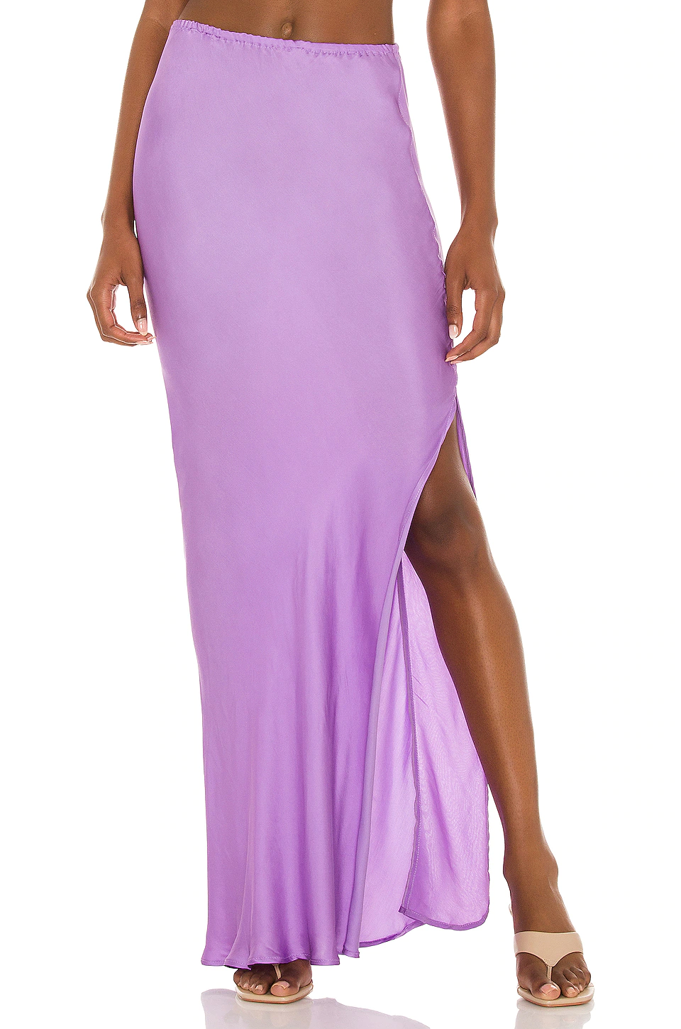 Brand new ❤️ Indah Mint Solid Bias Maxi 👗 Skirt In Violet ⭐