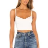 Best Sale 👍 Indah Cutlass Solid Bustier Crop Tank In Ivory 🛒