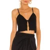 Discount 🧨 Indah Dusty Tie Front Camisole In Black ✔️