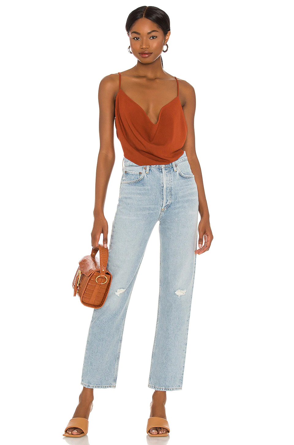 Wholesale π Indah Polina Solid 70s Cowl Neck Cami In Copper π₯ 4 Wholesale π Indah Polina Solid 70s Cowl Neck Cami In Copper π₯ - Image 4