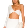 Promo 😉 Indah Lucas One Shoulder Twist Top In Ivory 🛒
