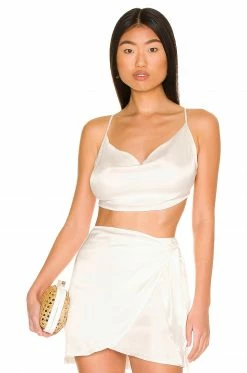 Budget β Indah Polina Seamless Cowl Neck Top In Ivory π§¨