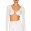 Coupon 🥰 Indah Layla Long Sleeve Top In White 🛒