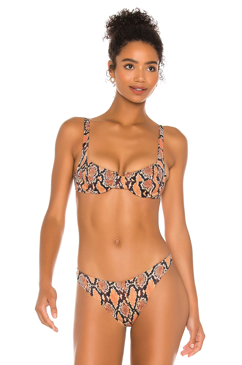 Cheapest 👍 Indah Midori Underwire Top In Bronze Python 🎉
