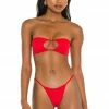 Best Pirce 🥰 Indah Bass Bandeau 👙 Bikini Top In Red ⌛