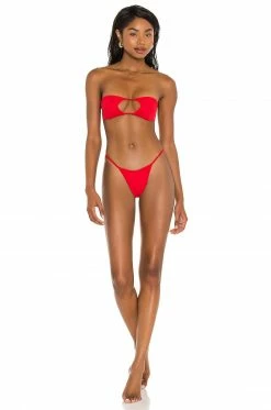 Best Pirce 🥰 Indah Bass Bandeau 👙 Bikini Top In Red ⌛ -Cheap Indah Store INDA WX722 V4