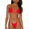 New 🌟 Indah Palma Solid Triangle 👙 Bikini Top In Red 💯