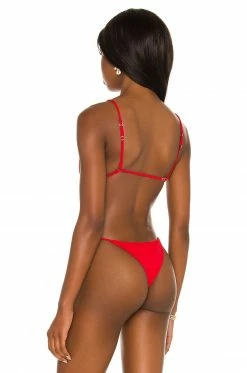 New 🌟 Indah Palma Solid Triangle 👙 Bikini Top In Red 💯 -Cheap Indah Store INDA WX748 V3